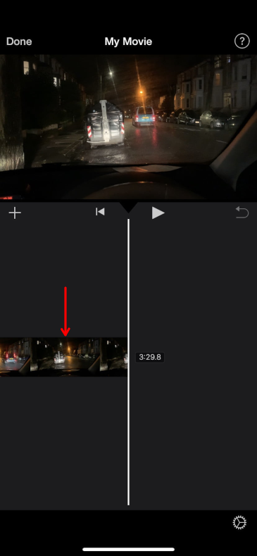 imovie timeline iphone
